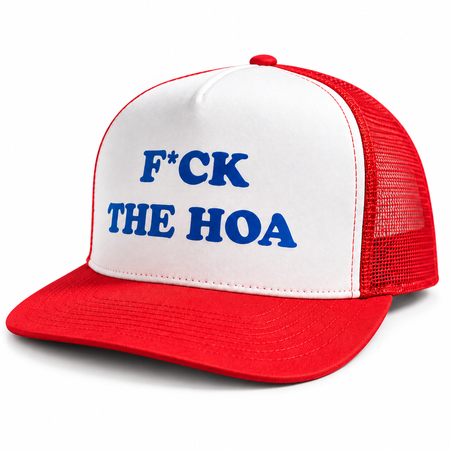 F*ck the HOA — Red Flat-Bill Trucker